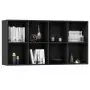 Libreria/Credenza Nera 66x30x130 cm in Truciolato