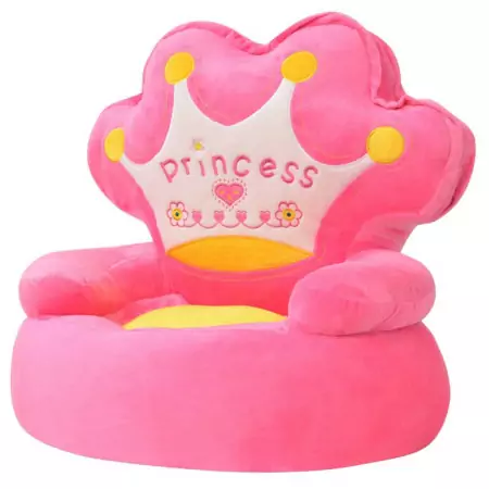 Poltrona Imbottita per Bambini Principessa Rosa