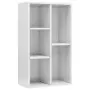 Libreria/Credenza Bianco Lucido 50x25x80 cm in Truciolato