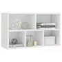 Libreria/Credenza Bianco Lucido 50x25x80 cm in Truciolato