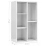 Libreria/Credenza Bianco Lucido 50x25x80 cm in Truciolato