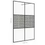 Parete per Doccia Walk-in Vetro Trasparente ESG 140x195cm Nera