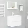 Specchio da Bagno Bianco 60x10,5x37 cm in Truciolato