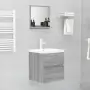 Specchio da Bagno Grigio Sonoma 40x10,5x37 cm Legno Multistrato