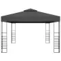 Gazebo con Stringa di Luci LED 3x4 m Antracite