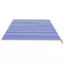 Tessuto di Ricambio per Tenda da Sole Blu e Bianco 6x3,5 m