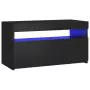 Mobile Porta TV con Luci LED Nero 75x35x40 cm