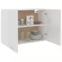 Armadio Sospeso Bianco Lucido 80x31x60 cm in Truciolato