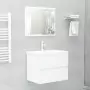 Mobile Bagno con Lavabo Integrato Bianco in Truciolato