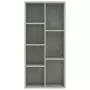 Libreria Grigio Cemento 50x25x106 cm in Truciolato