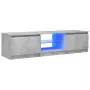 Mobile Porta TV con Luci LED Grigio Cemento 140x40x35,5 cm