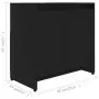 Armadio da Bagno Nero 60x33x61 cm in Truciolato