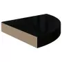 323891  Floating Corner Shelves 4 pcs High Gloss Black 25x25x3,8 cm MDF