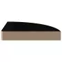 323891  Floating Corner Shelves 4 pcs High Gloss Black 25x25x3,8 cm MDF