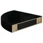 323891  Floating Corner Shelves 4 pcs High Gloss Black 25x25x3,8 cm MDF