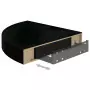 323891  Floating Corner Shelves 4 pcs High Gloss Black 25x25x3,8 cm MDF