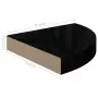 323891  Floating Corner Shelves 4 pcs High Gloss Black 25x25x3,8 cm MDF