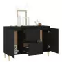 Credenza Nera 103,5x35x70 cm in Truciolato