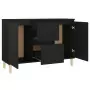 Credenza Nera 103,5x35x70 cm in Truciolato