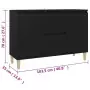 Credenza Nera 103,5x35x70 cm in Truciolato