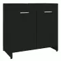 Armadio da Bagno Nero 60x33x61 cm in Truciolato