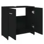 Armadio da Bagno Nero 60x33x61 cm in Truciolato