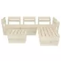 Set Divani da Giardino su Pallet 6 pz in Legno Abete Impregnato