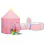 Tenda da Gioco per Bambini Rosa con 250 Palline 301x120x128 cm