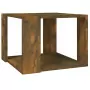 Tavolino da Salotto Rovere Fumo 40x40x43cm Legno Ingegnerizzato