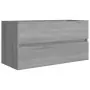 Mobile Sottolavabo Grigio Sonoma 90x38,5x45cm Legno Multistrato