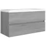 Mobile Sottolavabo Grigio Sonoma 90x38,5x45cm Legno Multistrato