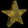 Decorazioni di Natale Stelle a LED 3 pz Oro per Interni Esterni