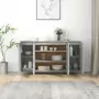 Credenza Grigio Cemento 135x41x75 cm in Truciolato