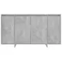 Credenza Grigio Cemento 135x41x75 cm in Truciolato