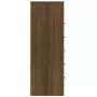 Credenza 6 Cassetti Rovere Marrone 50x34x96cm Legno Multistrato