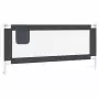 Sponda Letto Sicurezza Bambini Grigio Scuro 200x25 cm Tessuto