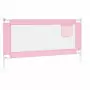 Sponda Letto di Sicurezza per Bambini Rosa 160x25 cm in Tessuto