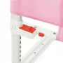 Sponda Letto di Sicurezza per Bambini Rosa 160x25 cm in Tessuto