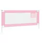 Sponda Letto di Sicurezza per Bambini Rosa 200x25 cm in Tessuto