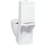 Vaso WC in Ceramica da Bagno Rotondo Base con Scarico Bianco