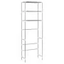 Scaffale per Bagno con 3 Ripiani Argento 53x28x169 cm