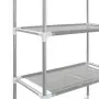 Scaffale per Bagno con 3 Ripiani Argento 53x28x169 cm