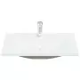 Lavabo da Incasso con Rubinetto 81x39x18 cm in Ceramica Bianco