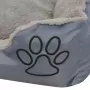 Cuccia per Cani con Cuscino Imbottito Taglia XL Grigio