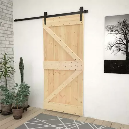 Porta 90x210 cm in Legno Massello di Pino