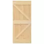 Porta Scorrevole con Set Hardware 80x210 cm in Legno di Pino