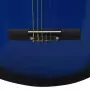 Set Chitarra Classica 8 pz Bambini e Principianti Blu 3/4 36"