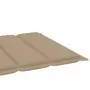 Cuscino per Lettino Prendisole Beige 200x50x3 cm in Tessuto