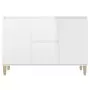 Credenza Bianco Lucido 103,5x35x70 cm in Truciolato