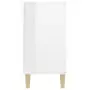 Credenza Bianco Lucido 103,5x35x70 cm in Truciolato